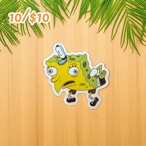 Funny SpongeBob Meme Sticker – Mocking Pose – Waterproof Vinyl Decal